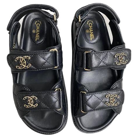 chanel velcro sandal|chanel velcro dad sandals.